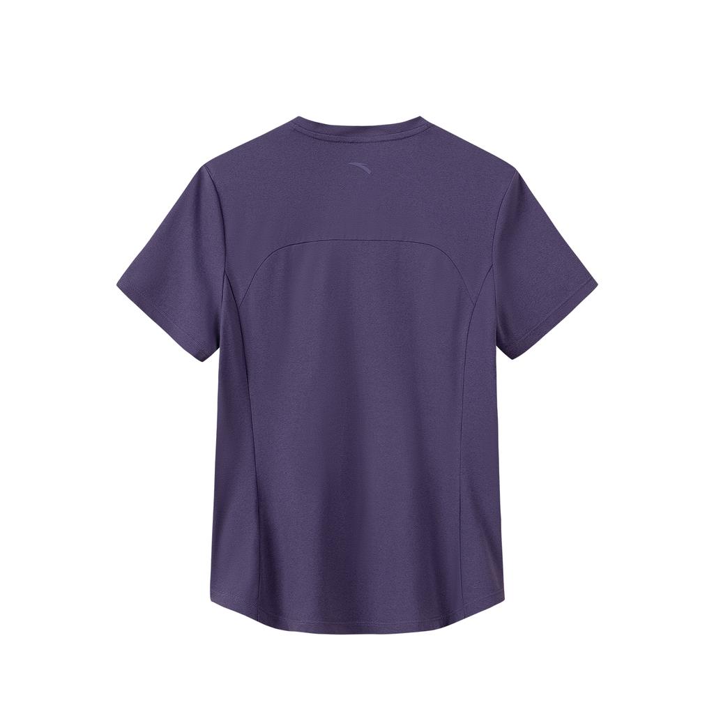 Anta Outdoors Short Sleeve Knitted T-Shirt Summer 2026 Women tops Phantom-Purple 962626104-3