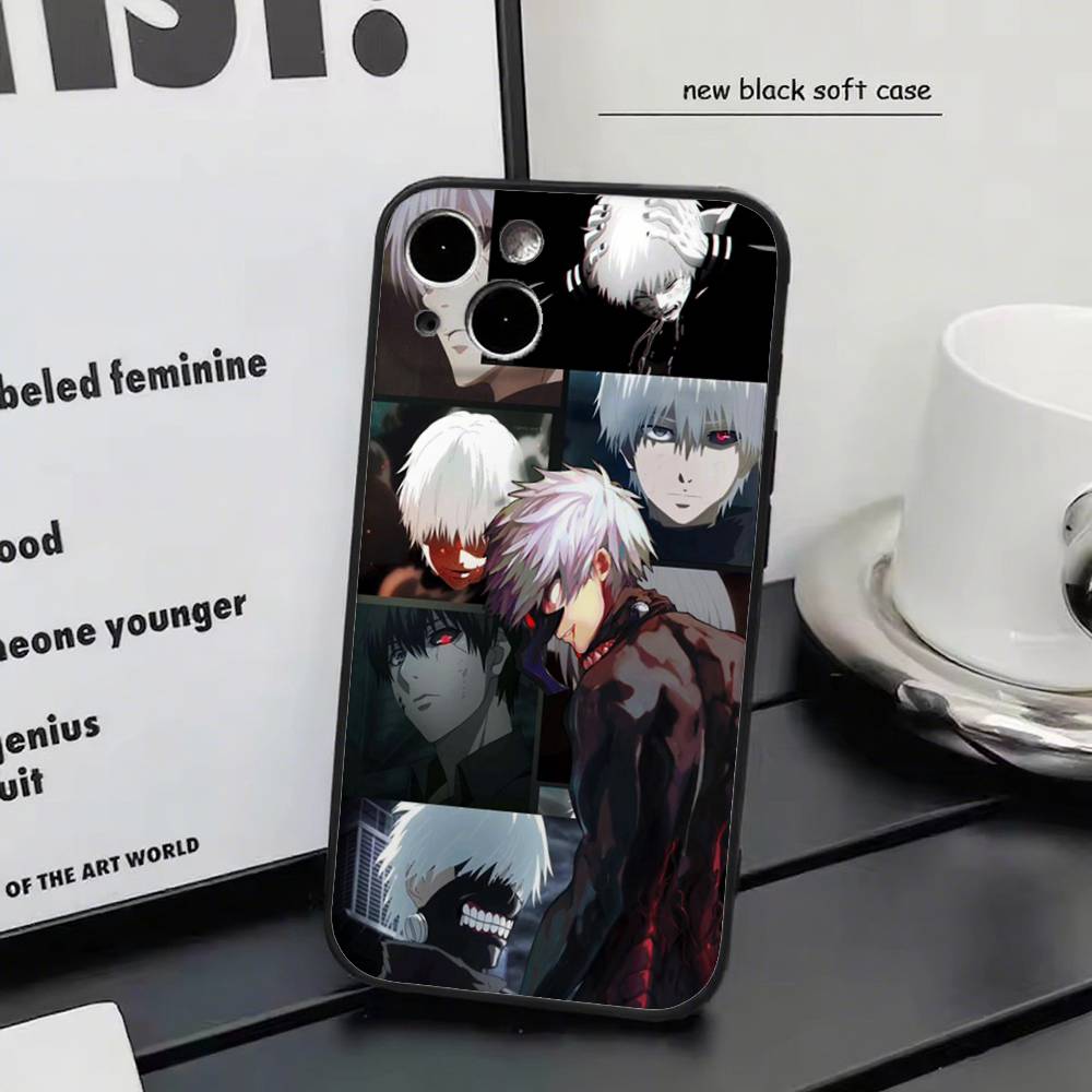 Tokyo Ghoul For iPhone 17 air 16 15 14 13 12 11 Pro Black Soft Cover Phone Case