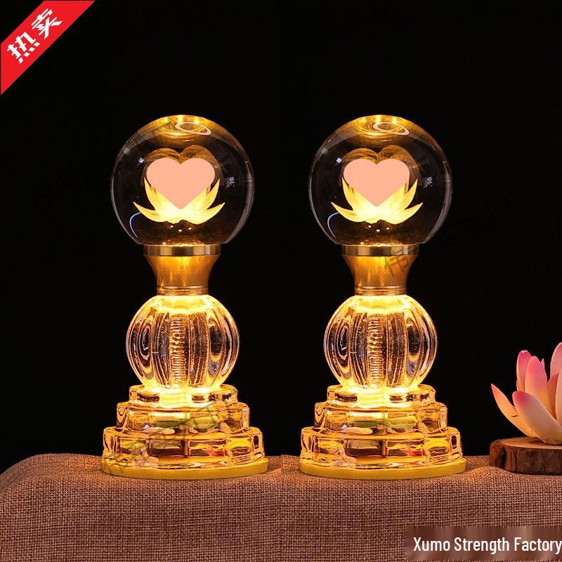 Seven-Color Eternal Buddhist Lotus Offering Lamp