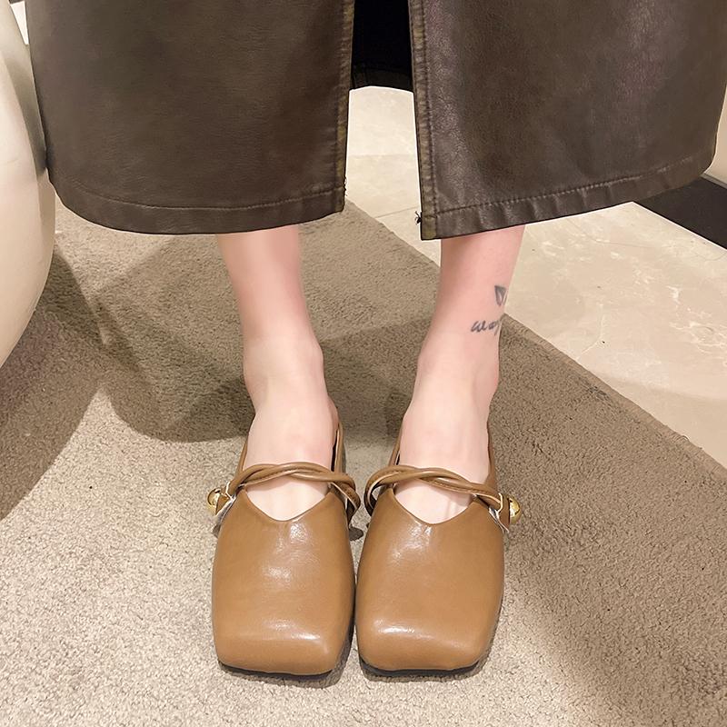 Мода Новый корейский стиль Новые летние женские туфли Ретро сандалии с квадратной — фото 5