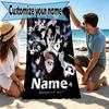 Custom Name Personalized Jujutsu Kaisen Print Beach Towel, for Trip Camping Beach Party Home Decor, Birthday Gift for Family & Friends
