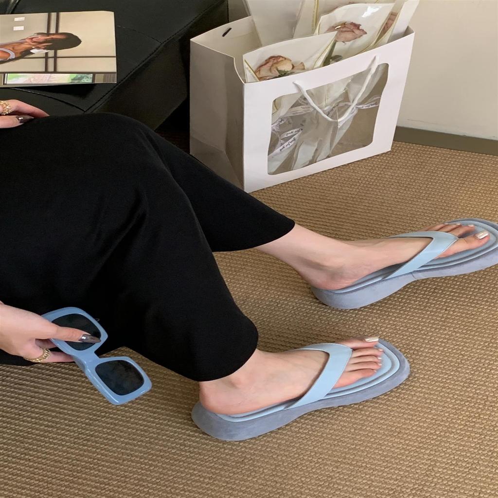 Fashion Shoes Woman 2025 Female Slippers Med Platform Loafers New Soft Summer Beach Slides  Shoes Women Slippers Summer Loafers Shale Fe