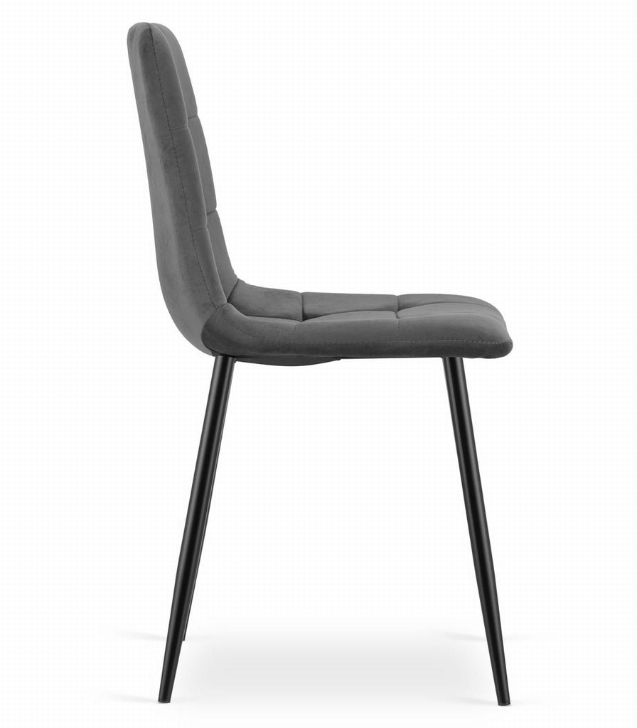 KARA Chair - Dark Gray Velvet X 2