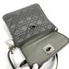 Dior Logo Cannage Quilted Crossbody Pochette Flap Shoulder Bag Gray Based