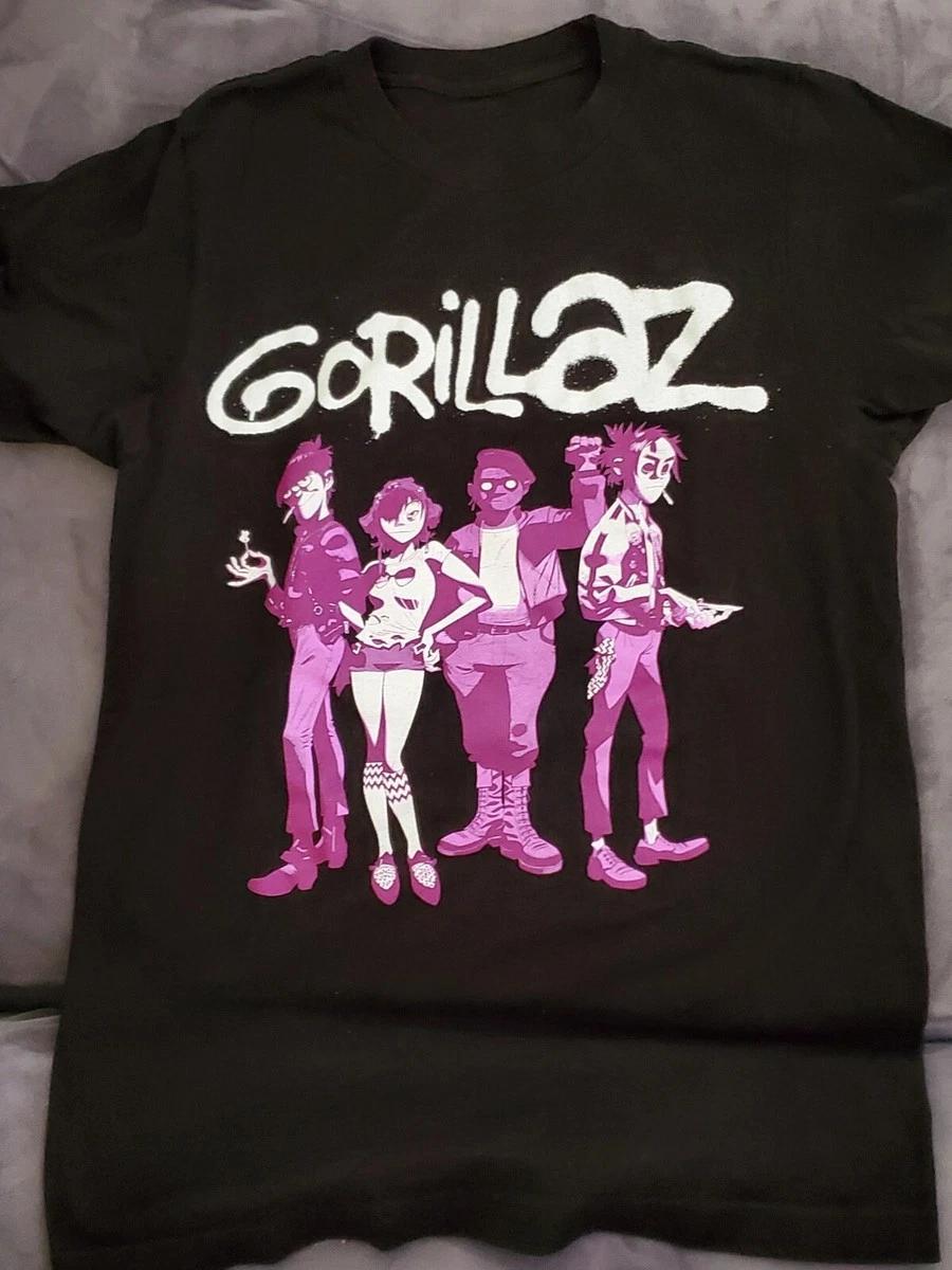 Men s and Women s T-shirts NEW GORILLAZ Band Short Sleeve Heavy Cotton Black XL