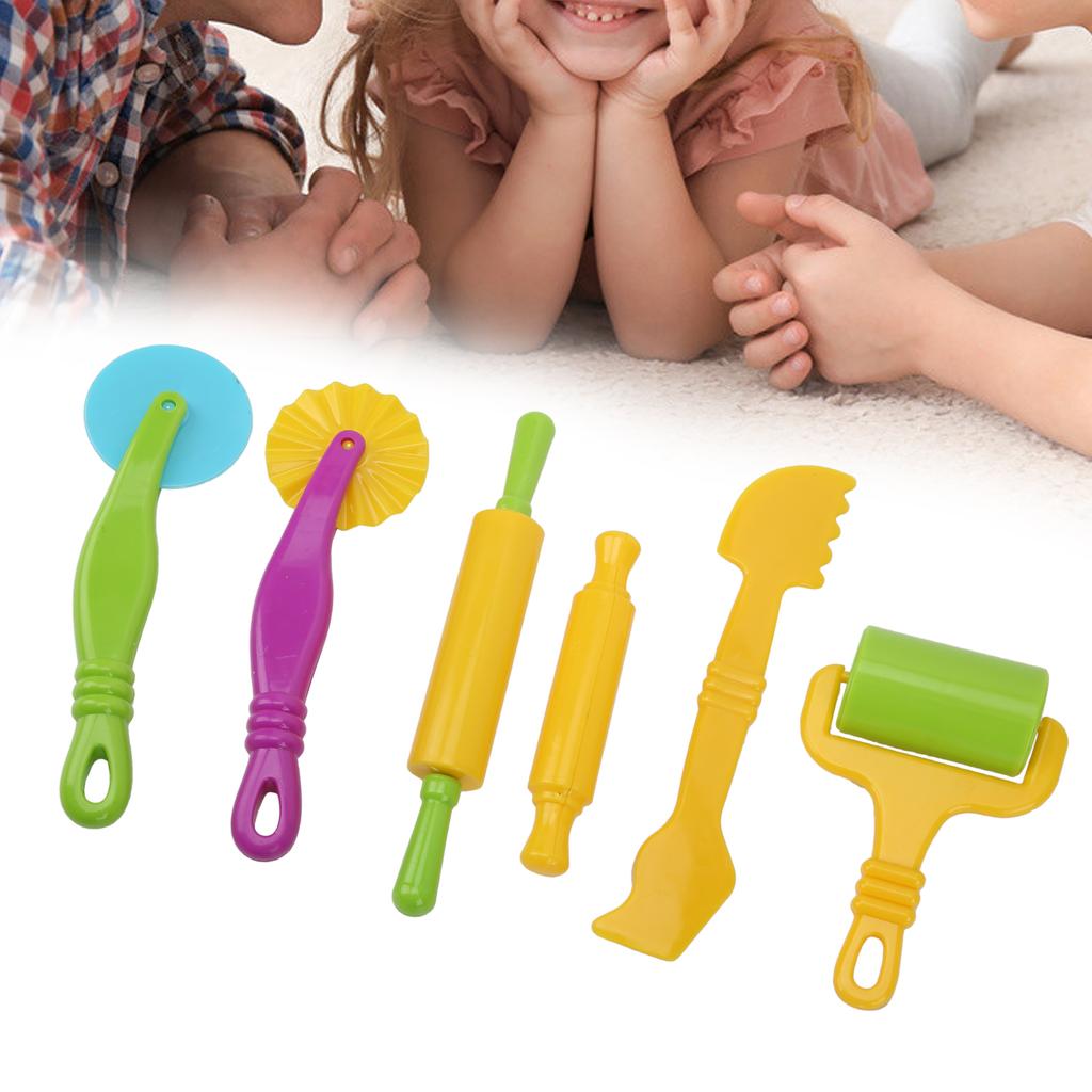 6pcs/set Children Art Clay Tools Set DIY Dough Modeling Tools Kit for Kids Toddler