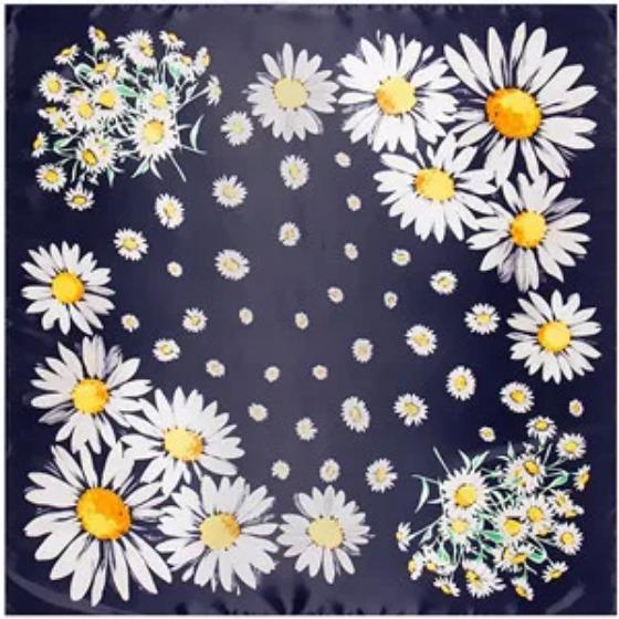 

New Arrival Luxury Brand Flower Print Silk Satin Scarf Spring Summer Fashion Women Square Scarf Shawls scarves 90*90 cm