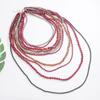 Fashionable Waterfall Tassels Necklace Handmade Multilayer Beads Necklace for Women Stylish Party and Holiday Wear