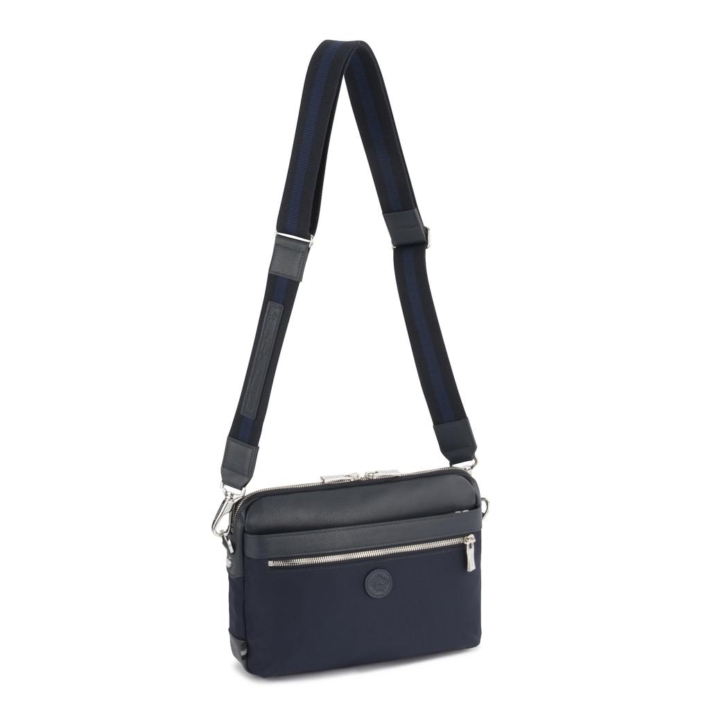 Orobianco Men's SOLO TE Shoulder Bag (Authentic), 4L Capacity, 560g, 2-Way, Horizontal Style, Detachable Shoulder Strap, No. 92952, Sea Blue