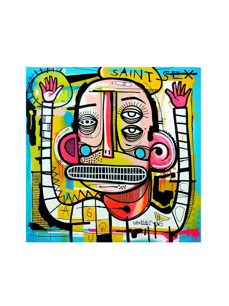 

Абстрактне барвисте графіті Мистецтво Плакат Картина на полотні Настінна картина Друк для сучасної вітальні Домашня прикраса Куадрос 20x20cm No Frame