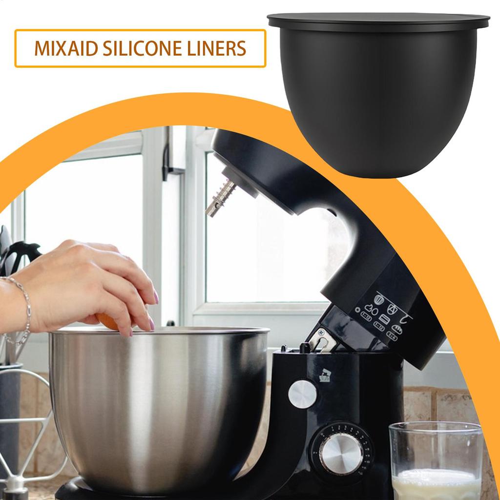 ForKitchenAid Mixer Bowl Liners 5 Qt Silicone Blender Bowl Attachment Liners Heat-Resistant Insert Kitchen Accessories