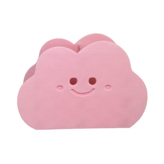 Storage Box Cloud Shape Waterproof Desktop Organizer with Rounded Edges Cute Macaron Colors Holder for Pens Makeup Brushes