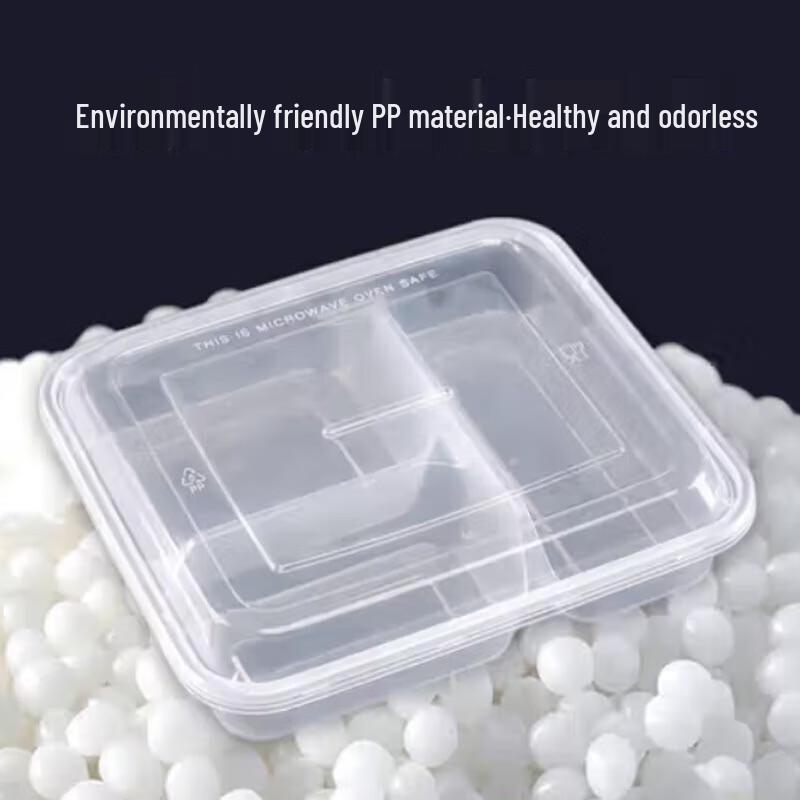 HUIHUADU Disposable 3-Compartment Meal Prep Containers