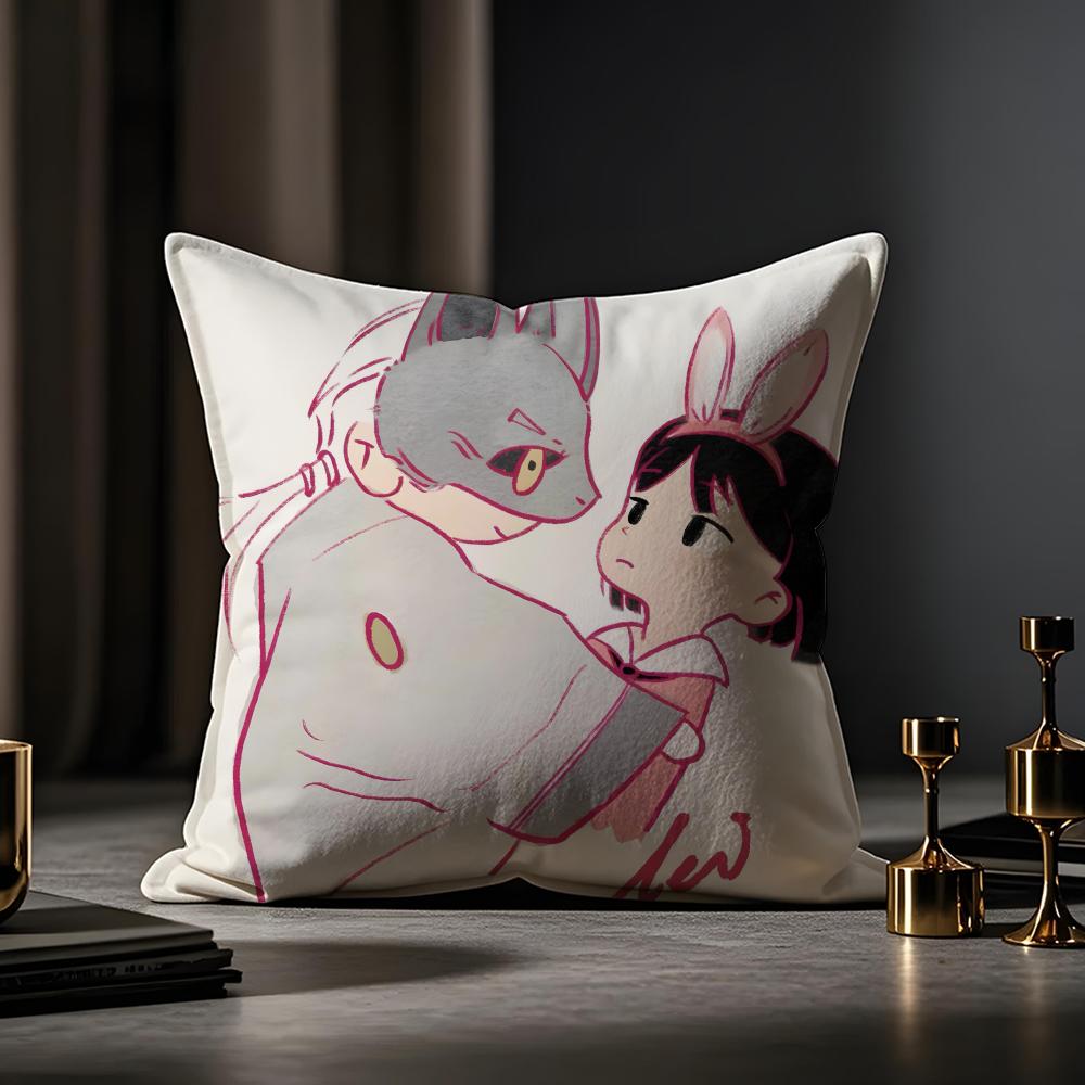 F Silent Hill F Cushion Cover Anti-dustmite Pillowcase Invisible Zipper Silky Short Plush Sofa Cushion Cover