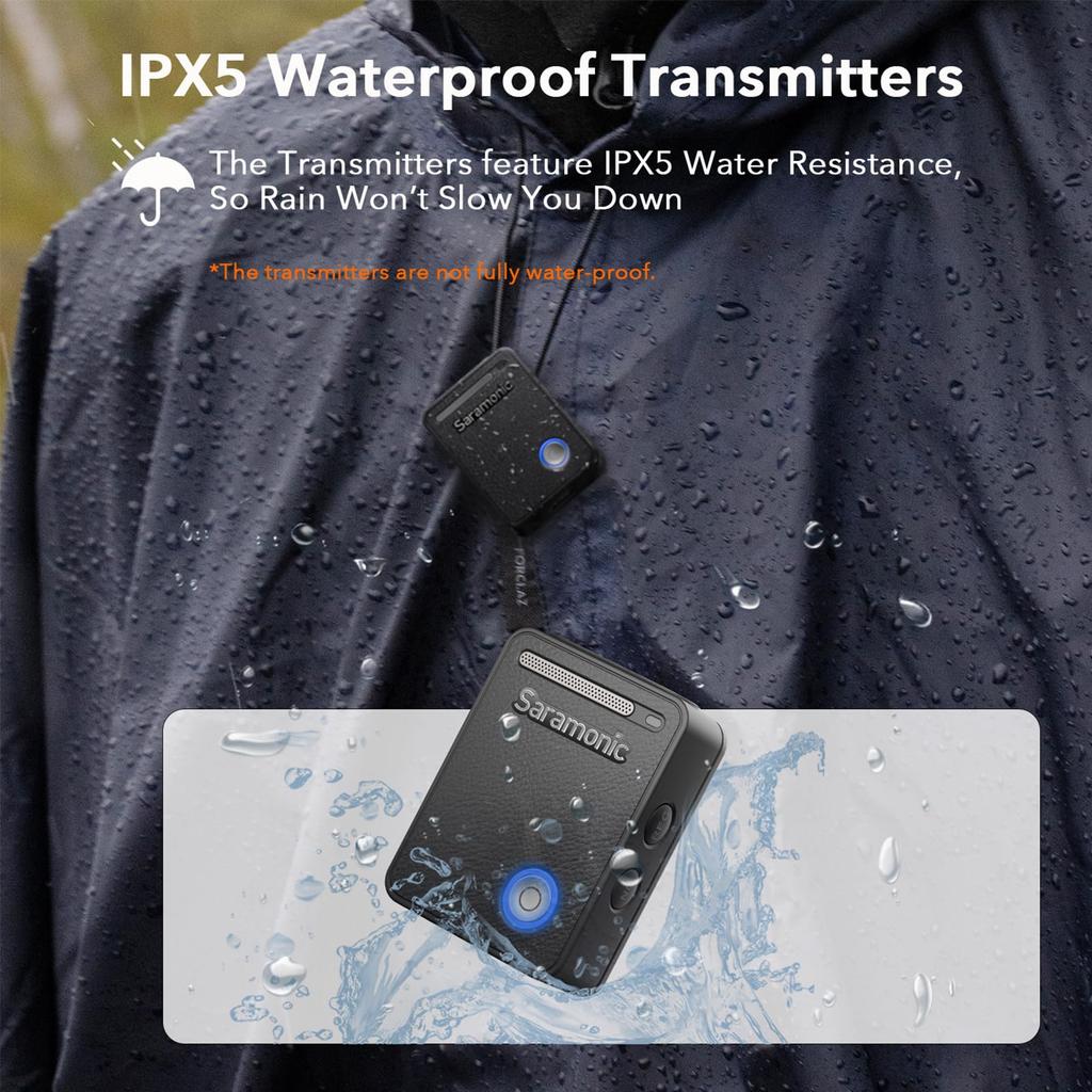 Saramonic Ultra 03 2-Channel Wireless Microphone System with Built-in Time Code (Black/with Lavalier Microphone)