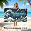 Octopus Sea Life Theme Soft Beach Towel Personalized Custom Name Text Towel Portable for Beach Pool Travel