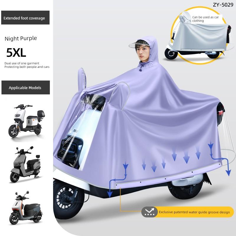 Raincoat for Electric Scooters, Unisex Long Full-Body Rain Poncho, Storm-Proof, 2026 New Model, Motorcycle-Specific Riding Raincoat