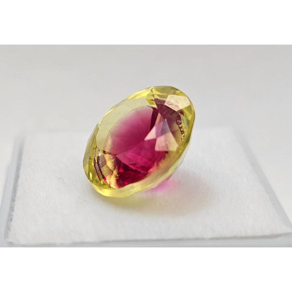 Beautiful Pitambari Sapphire Bi-Color 12+ Ct Round Cut Loose Gemstone