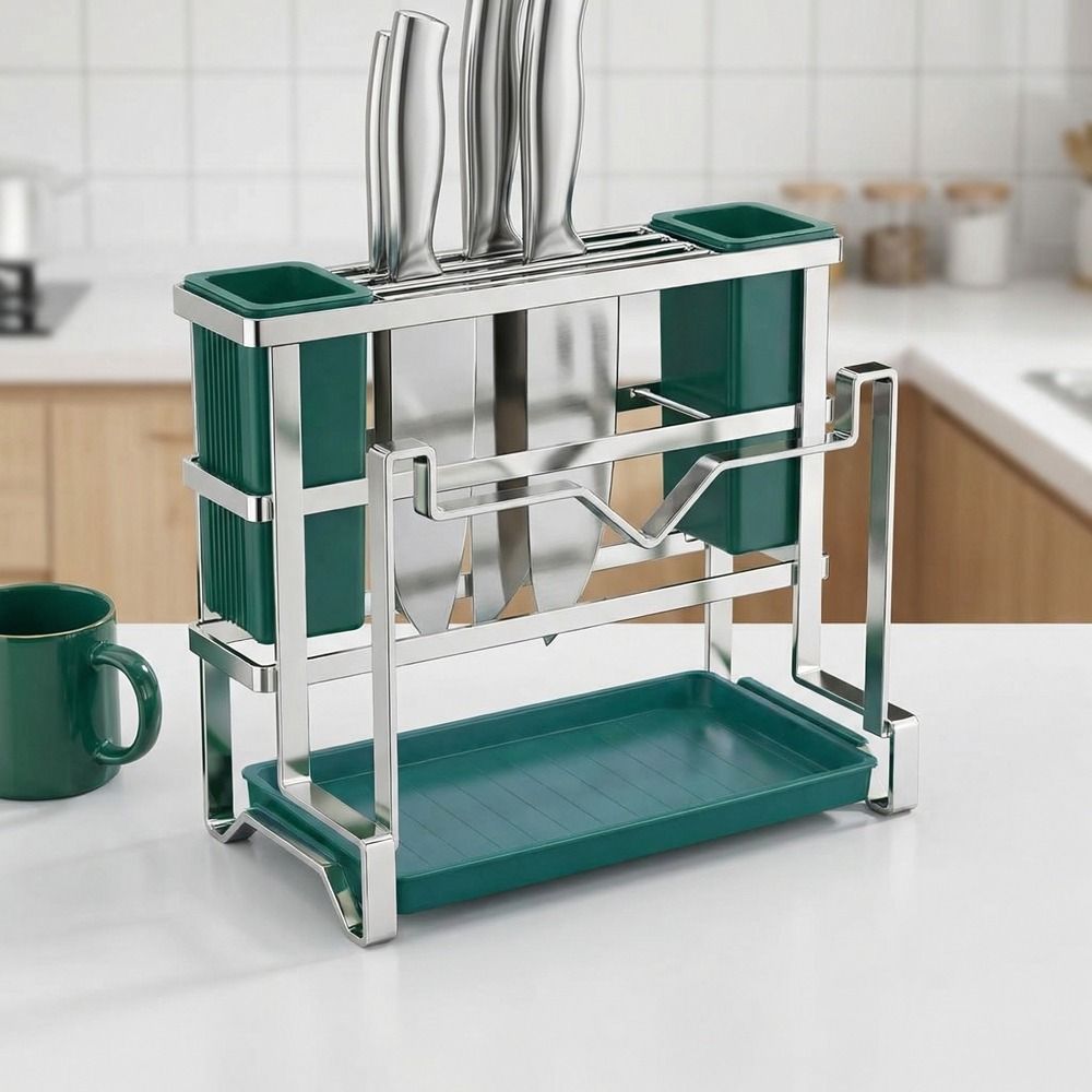 Rustproof Cutter Cutting Board Storage Rack Stainless Steel Cutter Holder  Cabinet