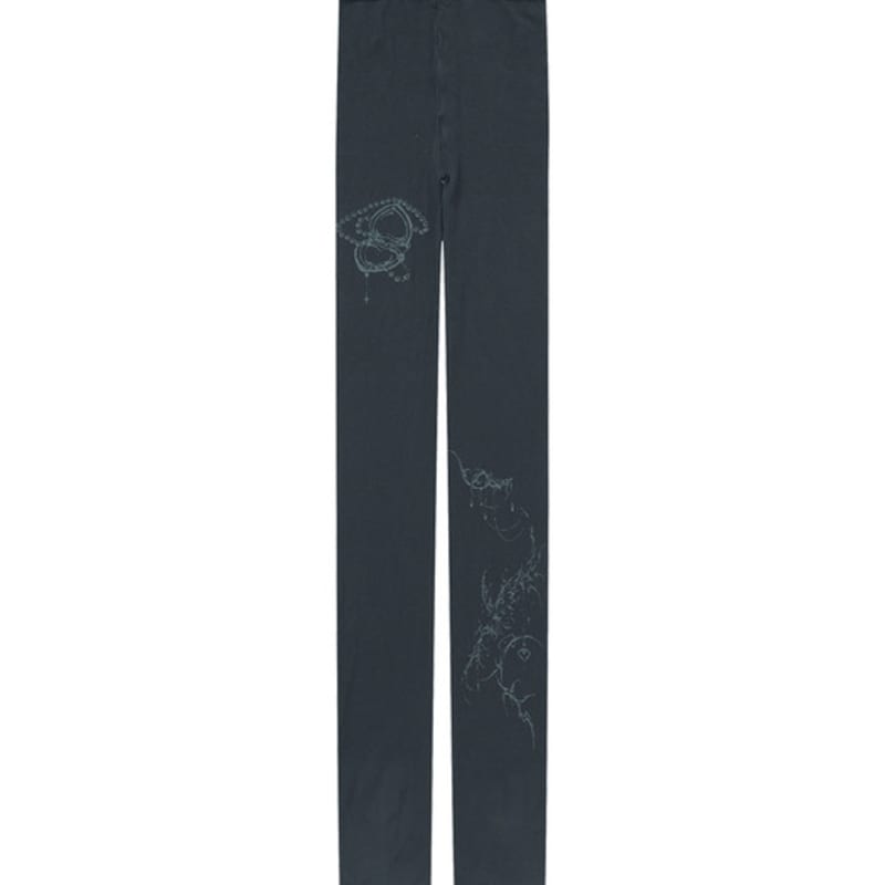 GILA ARCHIVE TATTOOED GRAPHIC TIGHTS_CHARCOAL