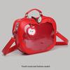 Kreative Damen Ita Tasche, origineller süßer Kawaii Ita Rucksack, Apfel Fünfzackiger Stern Street Fashion Harajuku Mädchen Umhängetasche