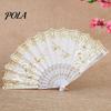 Pocket Fan Handheld Vintage Style Bright Color Exquisite Pattern Fine Workmanship Ultralight Collapsible Cloth Retro Chinese Folding Photography Prop