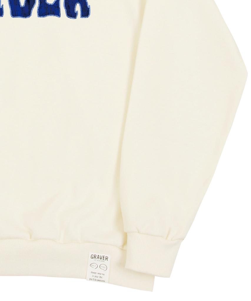 GRAVER [Unisex] Flame Logo Sweatshirt_Cream
