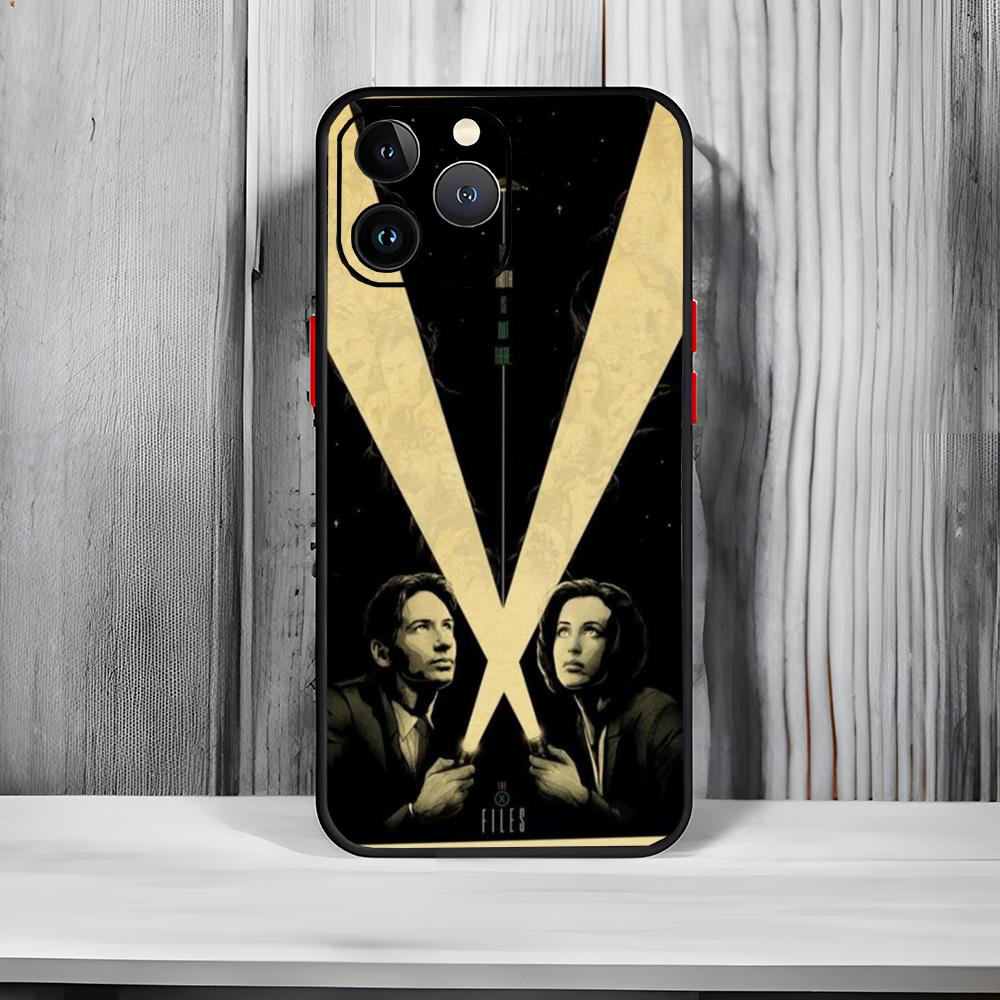 Sci-Fi Show The X-X-F-Files Phone Case Black Matte Thin Phone Case For iPhone17 16 15 14 13 ProMax