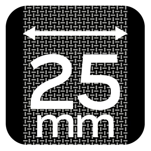 Pas mocujący z grzechotką 25 mm x 3 m, wytrzymujący 500 kg PES