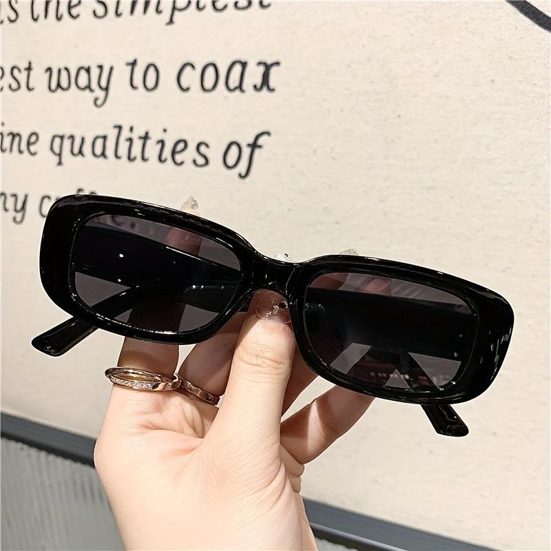 5pcs Small Retro Style Men'S And Women'S Rectangular Glasses - Decorative PC Lenses And Frames