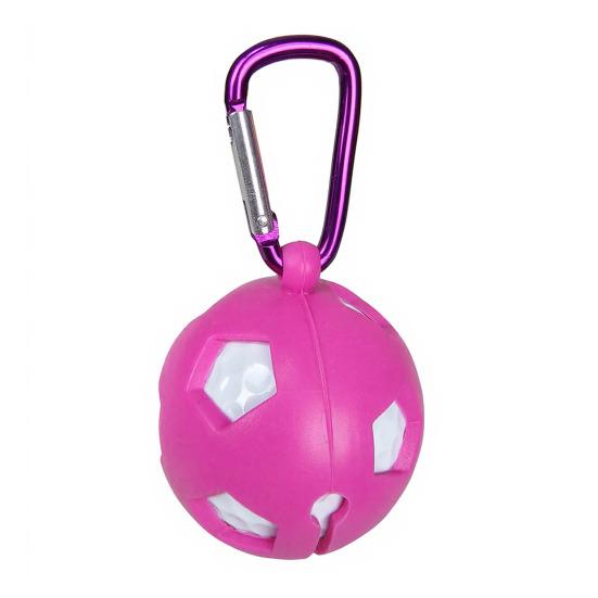 Silicone Golf Ball Cover with Clip  Portable Universal Golf Ball Holder розовый