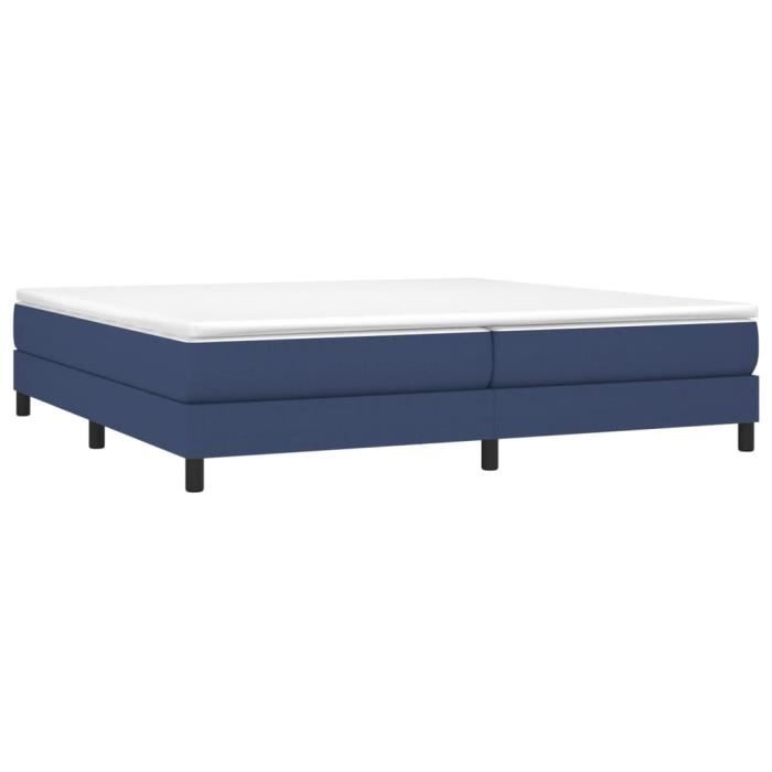 3144107 vidaXL Divan Bed with Mattress Blue 200x200 Cm Fabric