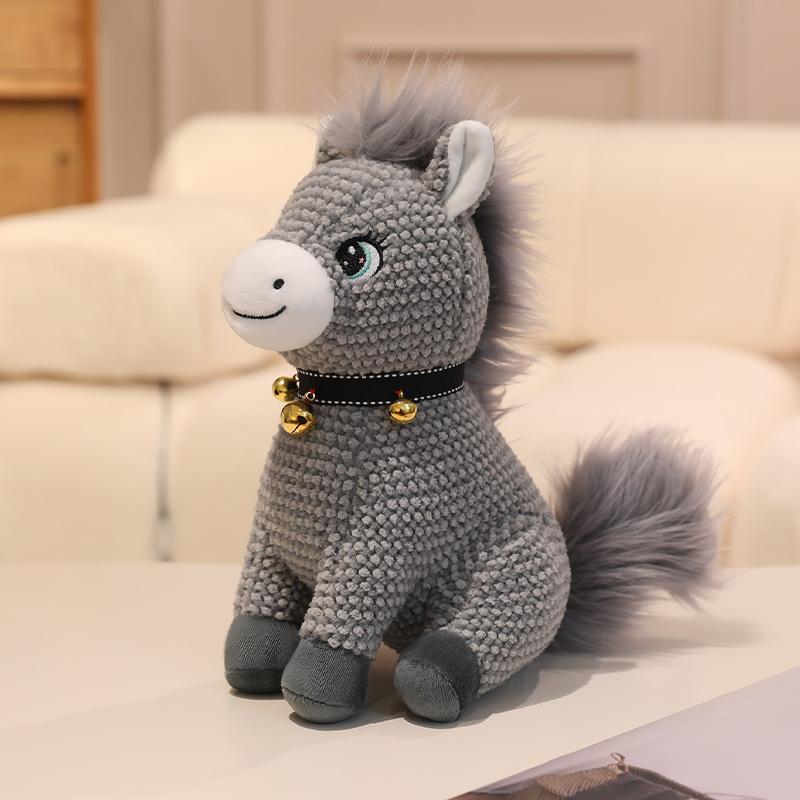 22/30CM Kawaii Zittend Paard Pluche Speelgoed Schattig Rinkelend Kleine Pony Speelgoed Knuffel Zacht Dier Pop Kamerdecoratie