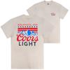 Coors Light - T-shirt con stampa Coors Light Bianca Rossa Fronte e Retro