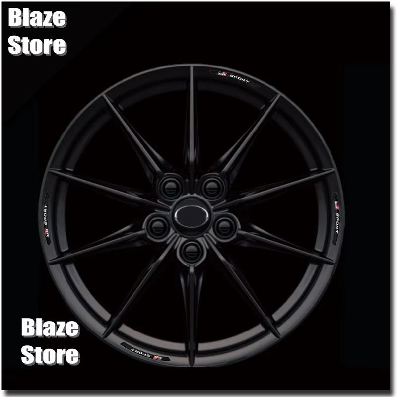 For Toyota 4PCS Aluminum Car Badge Styling Wheel Hub Rims Decor Stickers Camry Highlander C-HR Hilux Vios Rav4 Prius Yaris TRD