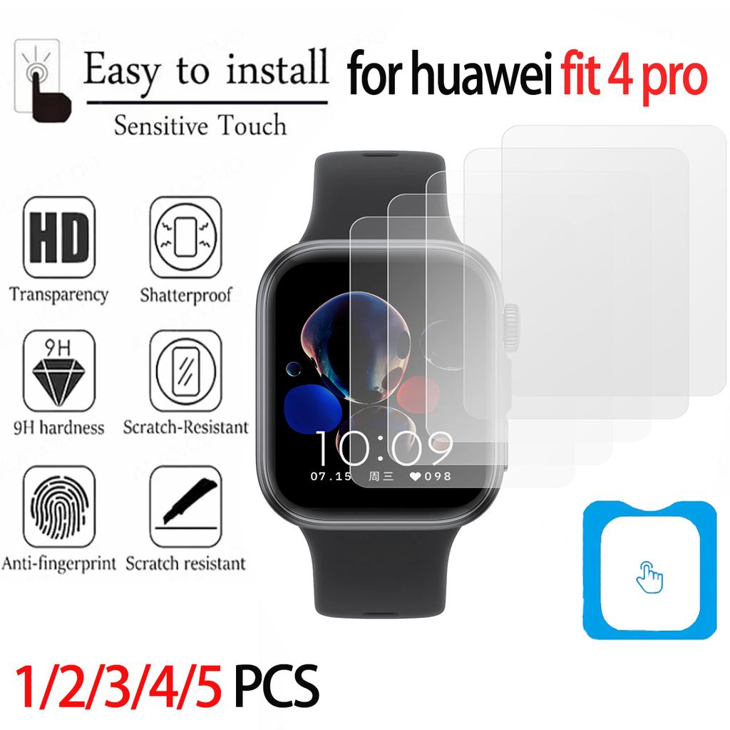 1/2/3/4/5PCS 9H Tempered Glass For Huawei Watch Fit 4 Pro Easy Install Screen Protector For Huawei Fit4Pro Express Setup Glass