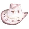 Beliebter europäischer und amerikanischer klassischer hohler westlicher Cowboyhut Herren- und Damen-Mode Urlaubs-atmungsaktiver Sonnenschutz-Strohhut