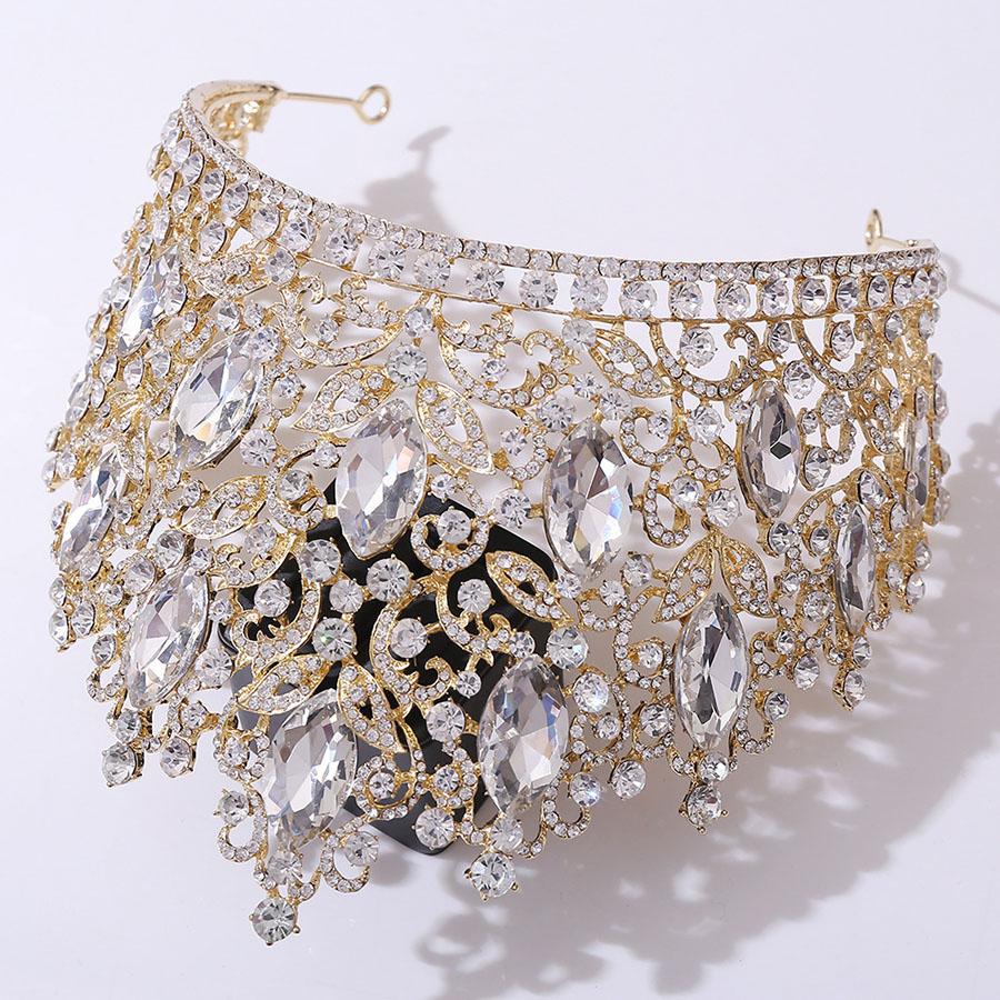 High Quality Zinc Alloy Gold/Silver Plated Crystal Rhinestone Engagement Wedding Bride Pageant Tiaras