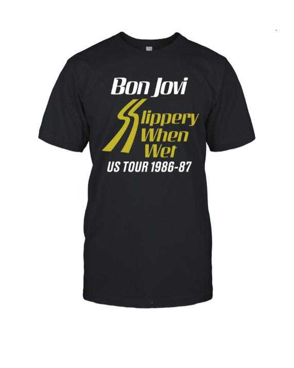 Bon Jovi 1986-87 Унисекс Футболка с логотипом группы двусторонняя Унисекс Футболка M