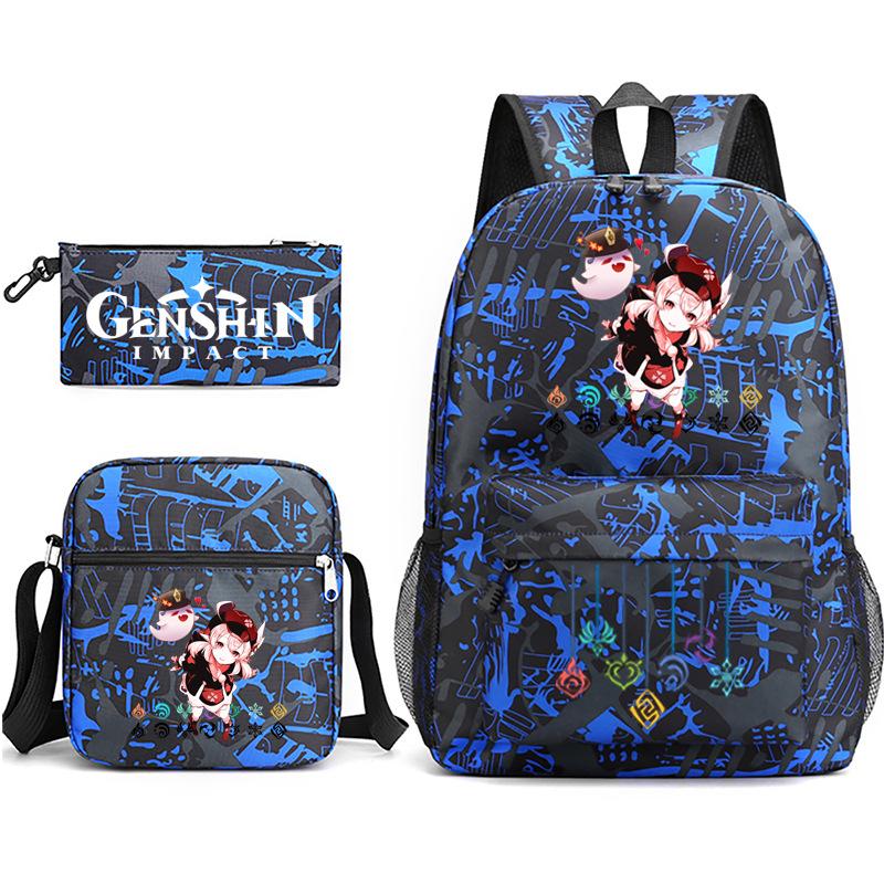 Three-piece Backpack Versatile High School Travel Bag