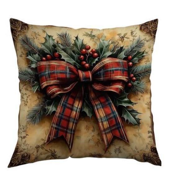 Christmas Pillow Cover Christmas Tree Elk Snowman Print Pillow Cover Home Decoration Cushion Cover