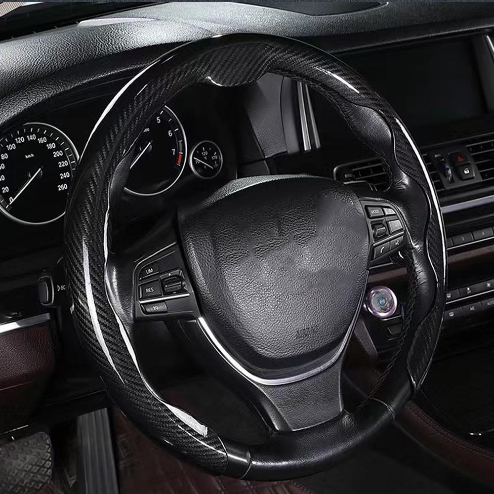 Car Steering Wheel Cover 38cm 15inch Ultra-thin Fur Non-slip Breathable Anti-skid Accessories Steering Wheel Decorative Supplies