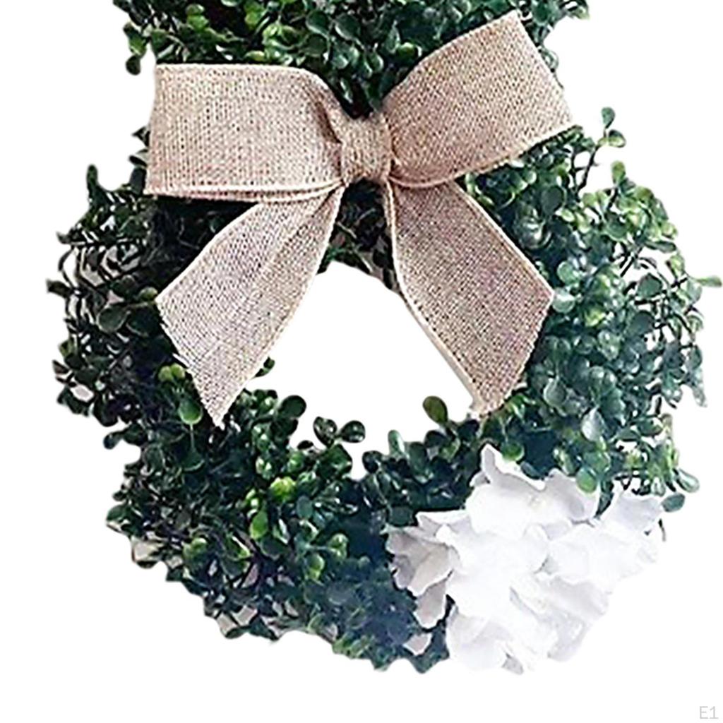 Happy Easter Bunny Garland Wreath Creative with Bow Knot Hanging Ornament for Outdoor