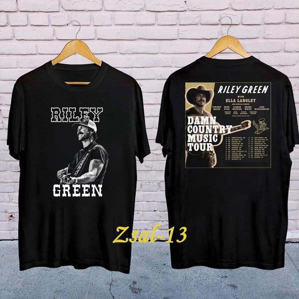 Riley Green Damn Country Music Tour 2025 T-Shirt Double Sides Unisex T-Shirt S