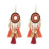 Women Bohemian Retro Ethnic Style Exotic Personality Fashion Long Tassel Earrings For Women