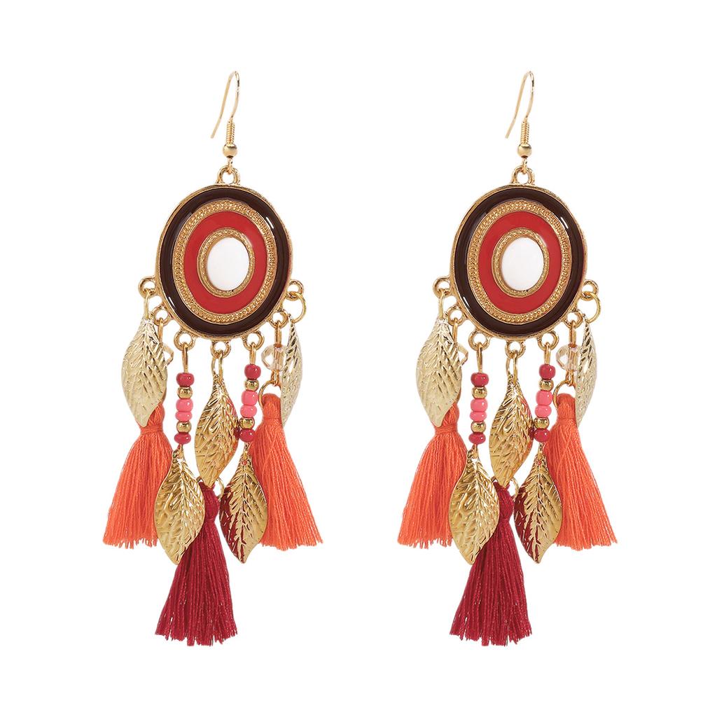 Women Bohemian Retro Ethnic Style Exotic Personality Fashion Long Tassel Earrings For Women