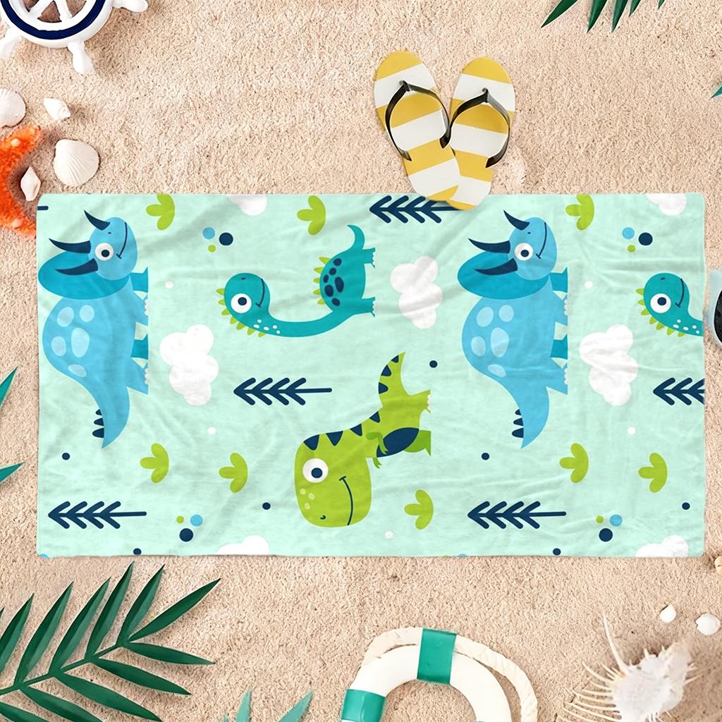 1 Stück Cartoon Dinosaurier Strandtuch Schnelltrocknendes Handtuch Geeignet für Meeresufer Pool Camping Urlaub Yoga Für Familie Freunde Kinder