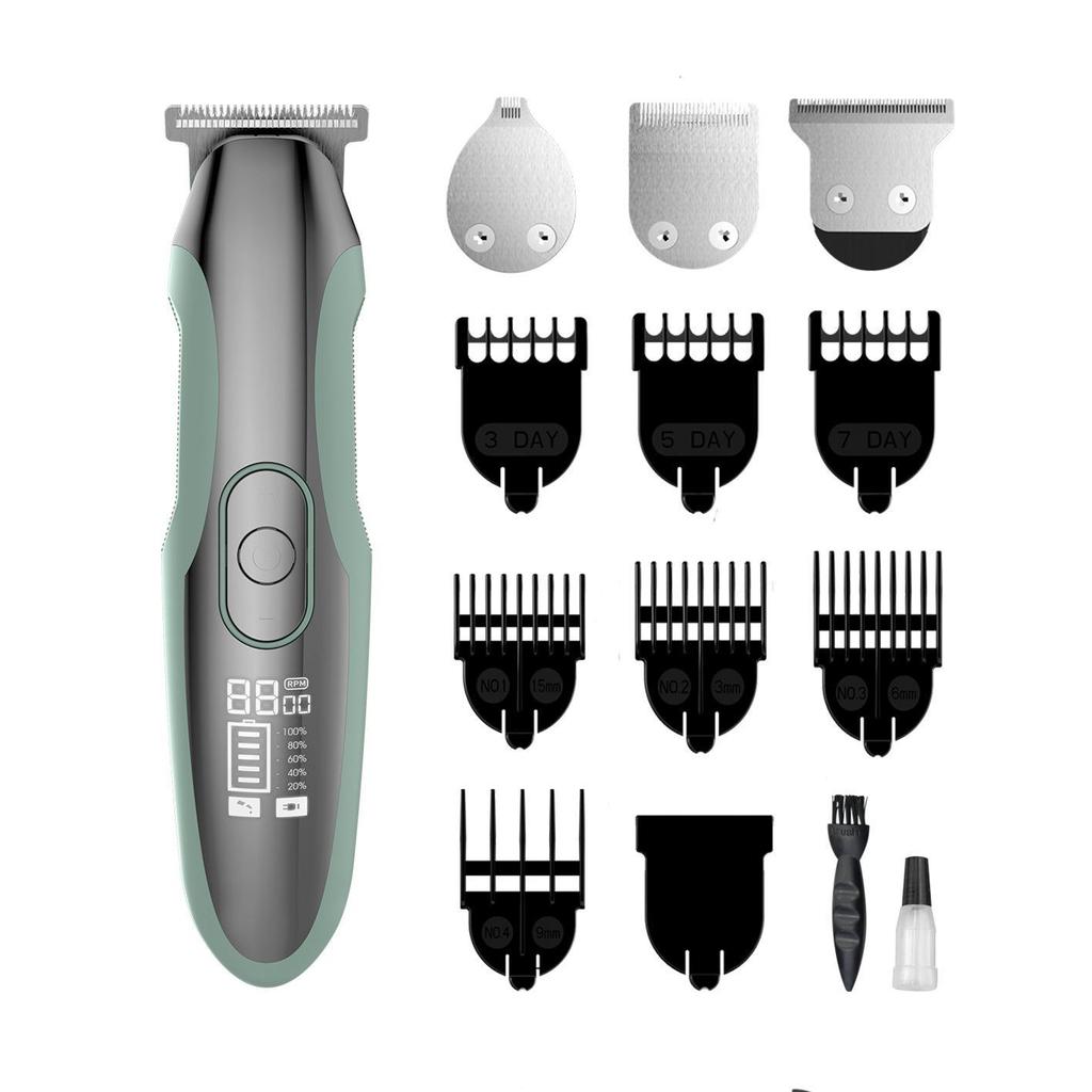Jiamei 4-in-1 Men's Electric Razor: Notch Trimmer, Bald Clipper, HD Screen, Fully Washable