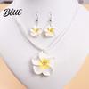 Easy Wear Flower Jewelry 2Pcs/Set Lightweight Floral Set Polymer Clay