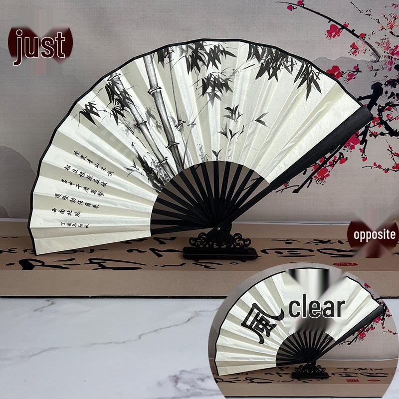 8-Inch & 10-Inch Double-Sided Chinese Ink Painting Folding Fan for Men and Women